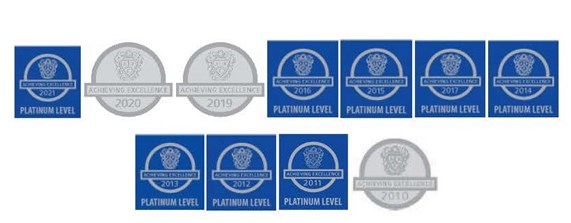 Platinum badges 2021-2010